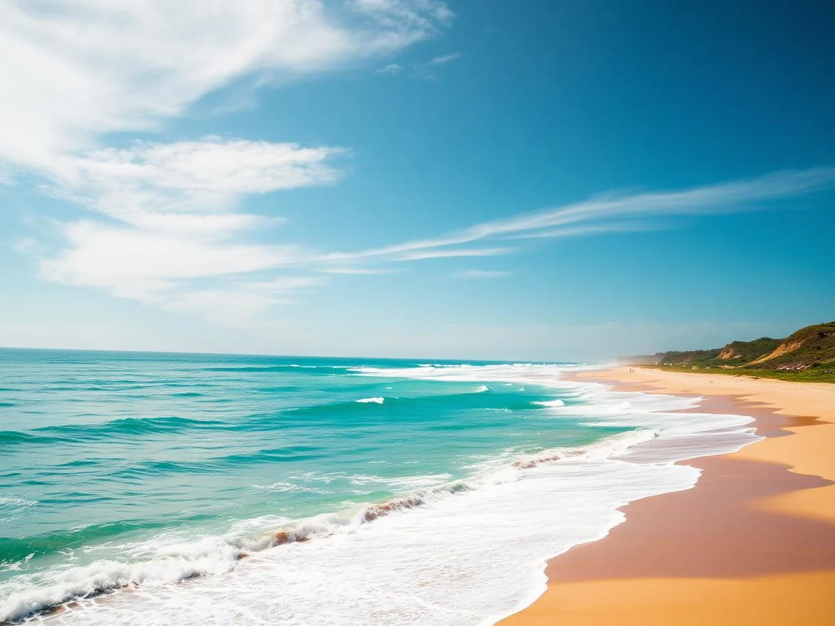 Plage lumineuse de l’océan Indien